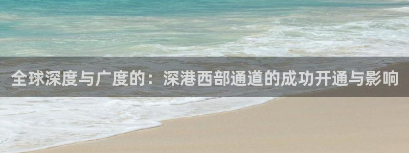 nba火凤体育免费直播：全球深度与广度的：深港西部通道的成功开通与影响